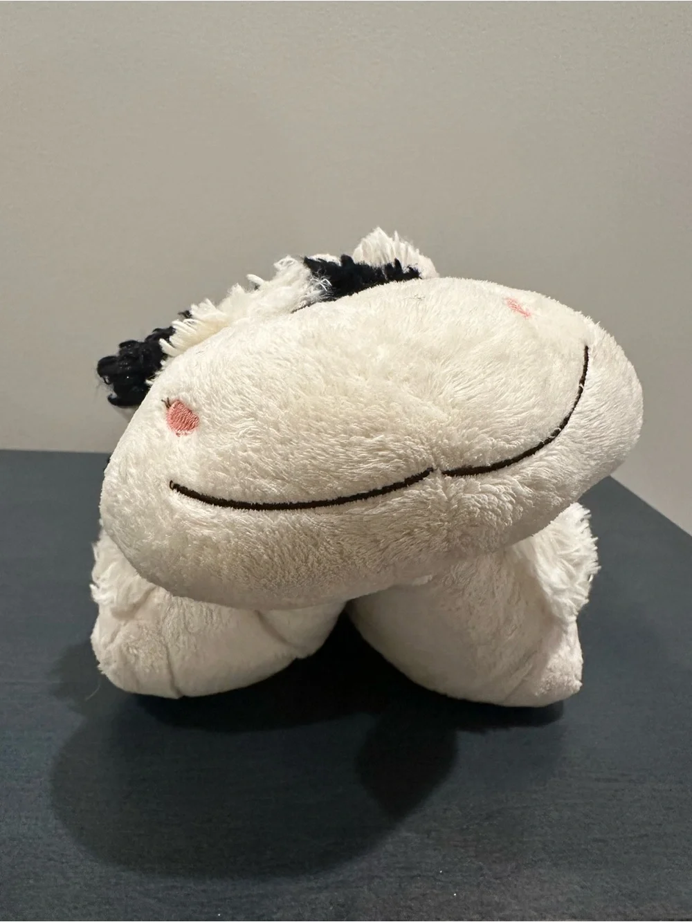 Willow Pets Pee-Wees Plush Black and White Cow Throw Pillow - Cozy Home Accent